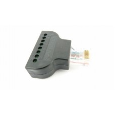 Quick Fit Ethernet Cat 5 / RJ45 Plug to Screw Connection Adaptor 